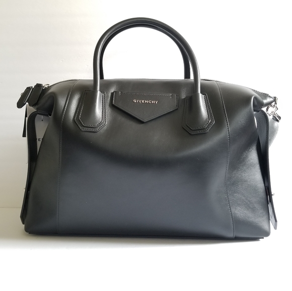 Givenchy Antigona Leather Satchel Shoulder Bag Black - Picture 3 of 12